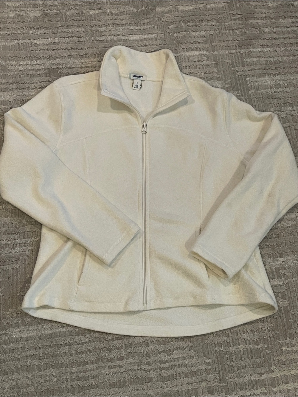 Old Navy Cream Full-Zip Fleece Jacket